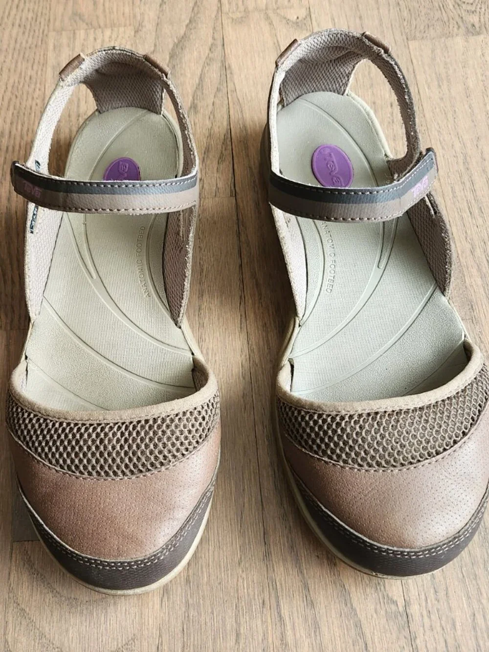 Teva Women's Pasas Mary Jane Shoes, Style # 1000057, Light Brown, 8 Medium - Picture 3 of 7
